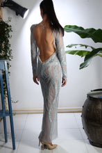 Load image into Gallery viewer, Haute Couture long evening dress, made of tulle and lace.
